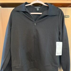Athleta Black Half-Zip Sweatshirt